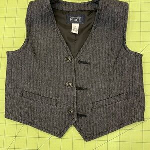 The Children's Place Gray Herringbone Vest